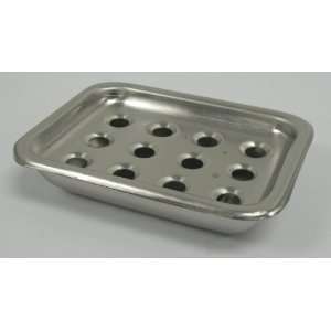  1 Case Stainless Steel Soap Dish w/ Drainer Tray 