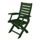   Recycled Signature Oceanic Outdoor Folding Dining Chair   Forest Green