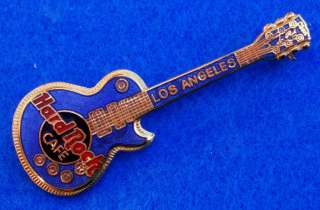   ANGELES DENIM BLUE GIBSON LES PAUL GUITAR Hard Rock Cafe PIN  