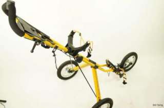Sun Mountain V1 Golf Push Pull Speed Cart 3 Wheels Yellow Black 