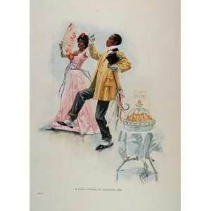  1902 Print Cakewalk Black Americana Dance Cucuel NICE 