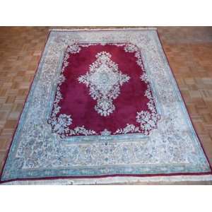    8 x 11 HAND KNOTTED PERSIAN KERMAN DESIGN RUG 