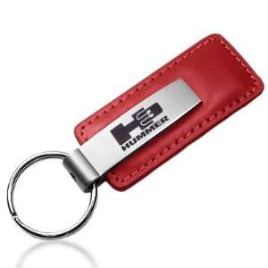  Hummer H3 Red Leather Car Key Chain, Official Licensed 