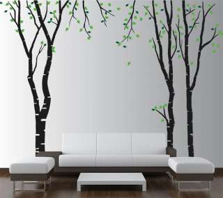   Wall Birch Tree Decal Forest Kids Vinyl Sticker Removable leaves #1119