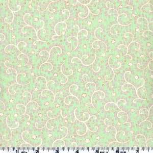  45 Wide Moda Kashmir IV Swirls Mint Fabric By The Yard 