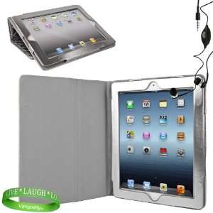  Silver Padded iPad Skin Cover Case Stand with Screen Flap 
