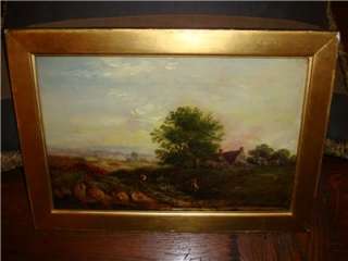 Old Antique Oil Painting Fly Fishing on John Reeves Canvas Born 1844 
