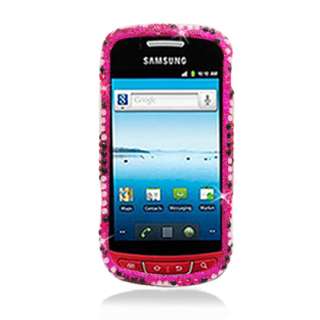 Samsung SCH R720 Admire Phone Pink Leopard Crystal Full Bling Stones 