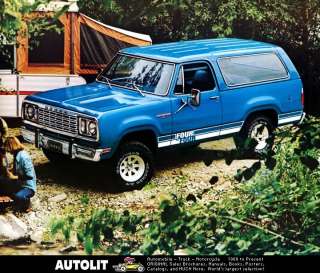 1978 Dodge Ramcharger Truck Factory Photo  