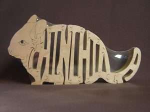 Chinchilla Wooden Amish made Scroll Saw Toy Puzzle New  