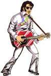Elvis Presley Swinging Legs Wall Clock White Coat NEW  