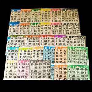 Bingo Paper Cards   3 cards   20 sheets   50 packs of 20 sheets   3000 