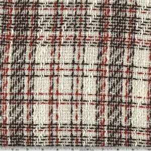 58 Wide Boucle Suiting Odessa Black/Red/White Fabric By 