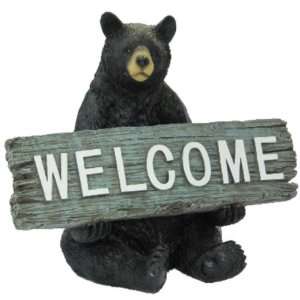    Bear Figurine Holding Welcome Sign Case Pack 8