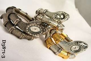 VARSALES QUARTZ SNAKE WATCH, w/RHINESTONES, ~NEW~  