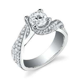   Cut Diamond Jewelery 14Kt White Gold Anniversary Ring Band  