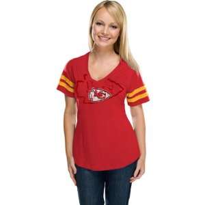  Kansas City Chiefs Womens Dream Red Short Sleeve Top 