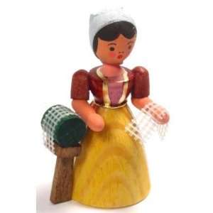  Erzgebirge German Wood Miniature Lady Lace Maker