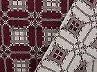 Stonington Charm Primitive Colonial Woven Coverlet Queen Made in USA 