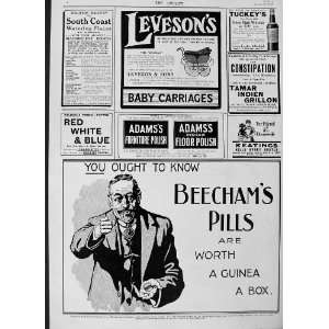   1916 ADVERTISEMENT BEECHAMS PILLS ADAMS POLISH COFFEE