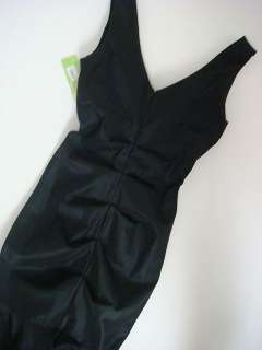 NV COUTURE New Black Gorgeous Ruched Fishtail Gown Dress Womens 4 S 