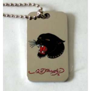   Licensed Christian Audigar Ed Hardy Black Panther Jaguar Dog Tag