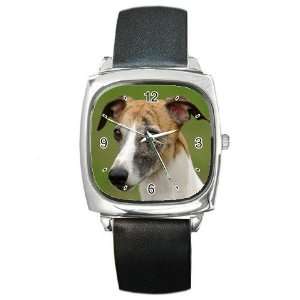 Whippet Puppy Dog 2 Square Metal Watch FF0649