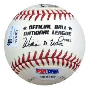  Bob Gibson Autographed/Hand Signed NL Baseball PSA/DNA 