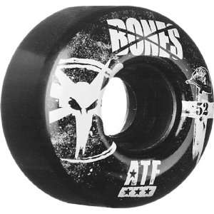 Bones ATF Cross 54mm Black Skateboard Wheels (Set Of 4)  