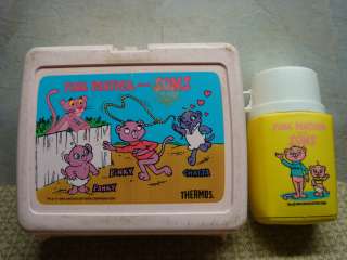 Vintage 1984 Pink Panther & Sons Lunchbox & Thermos  
