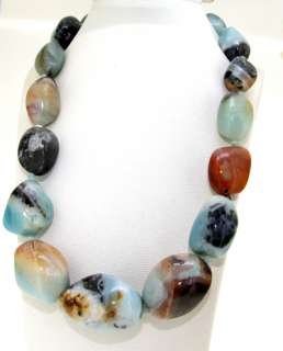    Big Single Strand 30mm  Jasper Gemstone Beads Necklace  