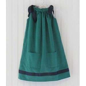 winter green corduroy ribbon dress 