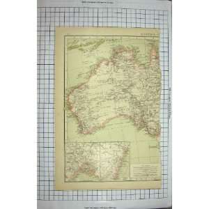    BACON MAP 1894 AUSTRALIA ENVIRONS MELBOURNE SYDNEY