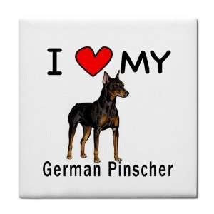  I Love My German Pinscher Tile Trivet 