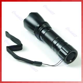 Black Pocket Flashlight LED Bulb Light Hand Torch 7W N  