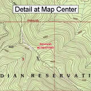 USGS Topographic Quadrangle Map   Benewah, Idaho (Folded/Waterproof 