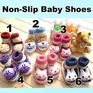 Infant Baby Crib Trainer Shoe Sock 0 6 Boys Girls  