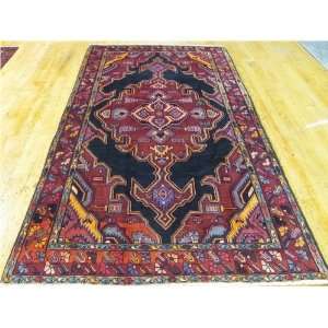  411 x 98 Red Persian Hand Knotted Wool Meshkin Rug 