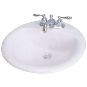  Cascadian L1390 4 19 Inch Round Lavatory Sink, White