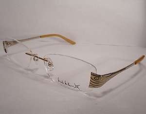 NICOLE MILLER new Women Eyeglass Frame Bolero Silver  