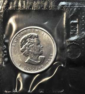 2011 Canada $5 Silver Wolf Coin   1 oz. fine .9999  