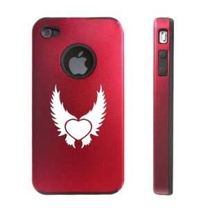  Apple iPhone 4 4S 4G Red D856 Aluminum & Silicone Case 