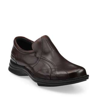   .TERRAIN 82645 Mens Brown Leather Slip On Comfort Walking Casual Shoe