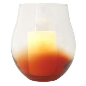  Stemless Glass Flameless Candle Holder Red Case Pack 4 