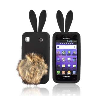 For Samsung Galaxy S 4G Brown Black Bunny Rubber AntiSlip Skin 