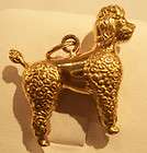 18k Gold Poodle Charm Vintage 3D Dog Italy Bracelet