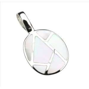  Mother of Pearl & 925 Sterling Silver Pendant Jewelry