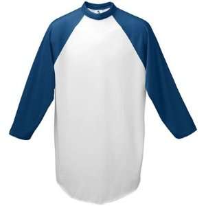 Augusta Athletic Wear Youth Baseball Jersey WHITE/ NAVY YS  