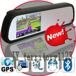 Sliding cover 4.3 Car GPS Navigation WIN CE5.0 w/ 6 Rear view mirror 