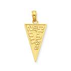 goldia 14k Gold Class of 2011 Graduation Rally Flag Pendant 1.01 gr.